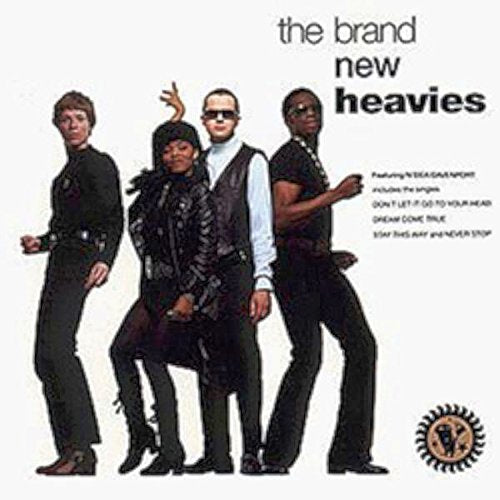 Album cover for The Brand New Heavies featuring four people in stylish clothing.