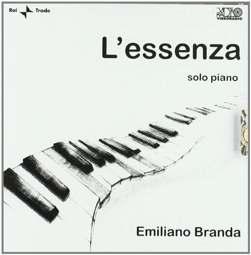 CD cover for "L'essenza" by Emiliano Branda, featuring a piano keyboard.