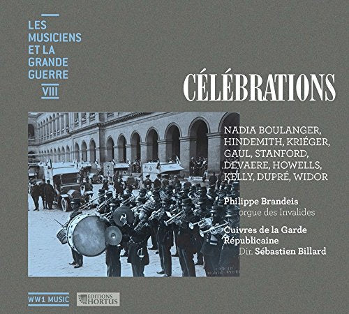 CD cover: vintage photo of a military band in front of a building.
