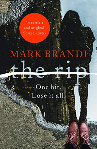 Book cover for The Rip by Mark Brandi showing a silhouette reflected in water.