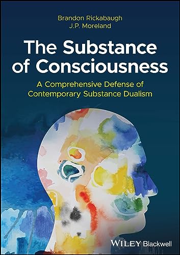 Book cover: “The Substance of Consciousness” with a watercolor brain silhouette.