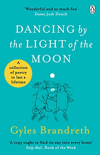 Book cover: “Dancing by the Light of the Moon” with cats dancing.