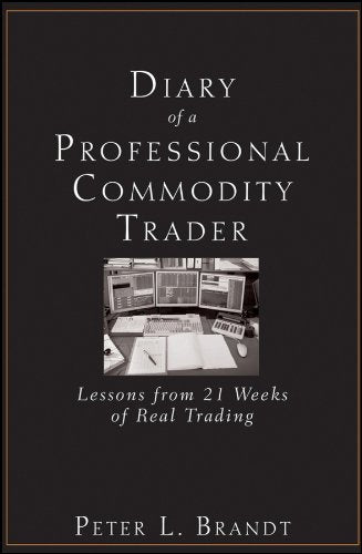 Book cover: "Diary of a Professional Commodity Trader" with trading desk image.
