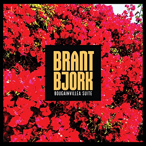 Brant Bjork album cover featuring vibrant red bougainvillea flowers.