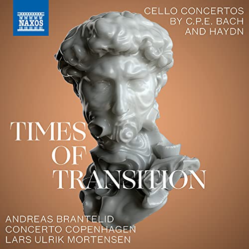 "CD cover featuring a marble bust against a brown background with white text."