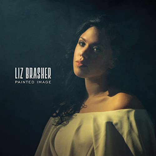 Portrait of Liz Brasher on the album cover “Painted Image”.