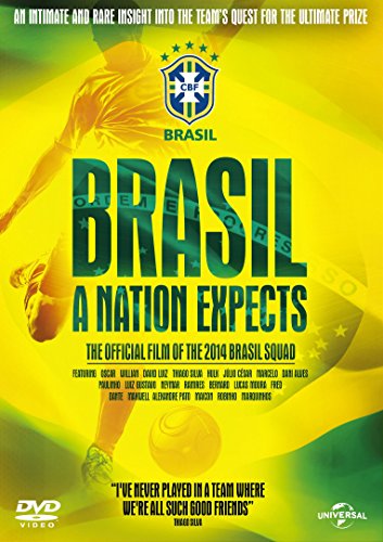 DVD cover for "Brasil: A Nation Expects" featuring a soccer player.