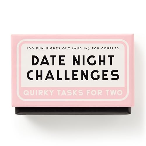 Pink box labeled Date Night Challenges with white text on a black base.