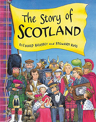 Book cover: "The Story of Scotland" with illustrated historical figures.