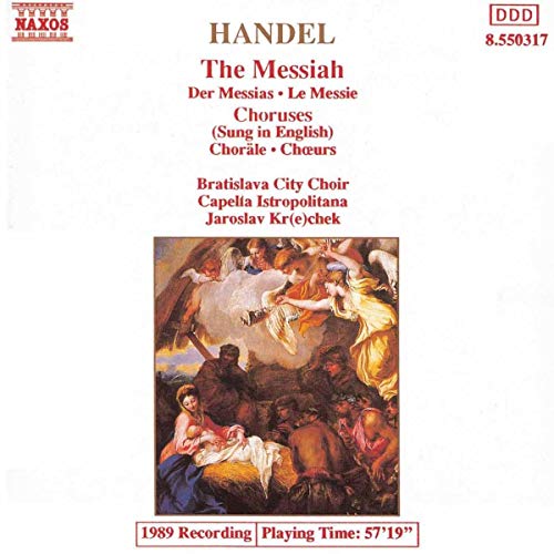 CD cover for Handel’s Messiah Choruses, featuring Renaissance painting.