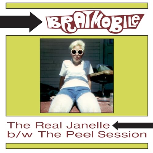 Bratmobile album cover featuring a woman with large round sunglasses.