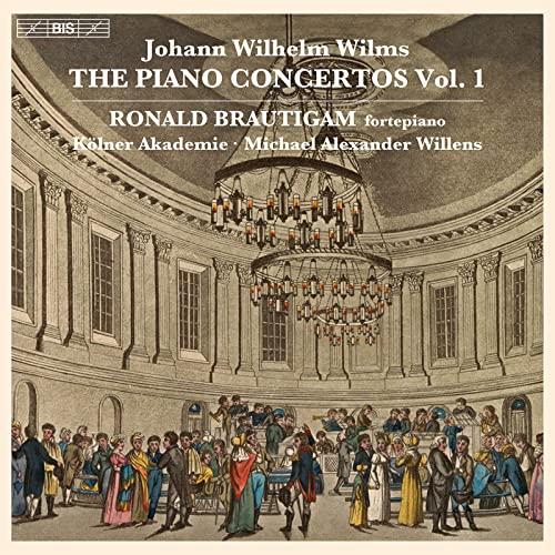 CD cover depicting a grand hall with a chandelier and people.