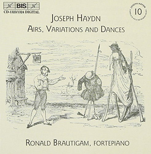 CD cover for Haydn’s “Airs, Variations and Dances” featuring sketched figures.