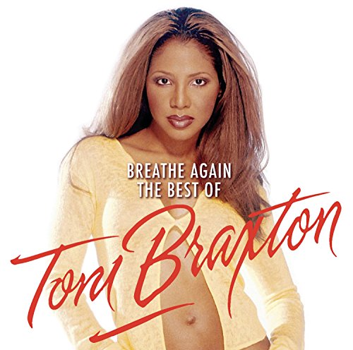 Toni Braxton album cover, "Breathe Again: The Best Of," portrait.