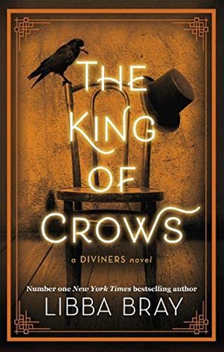 Book cover: a crow on a chair with a glowing top hat.
