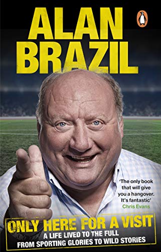 Book cover featuring Alan Brazil, former footballer, smiling and pointing.