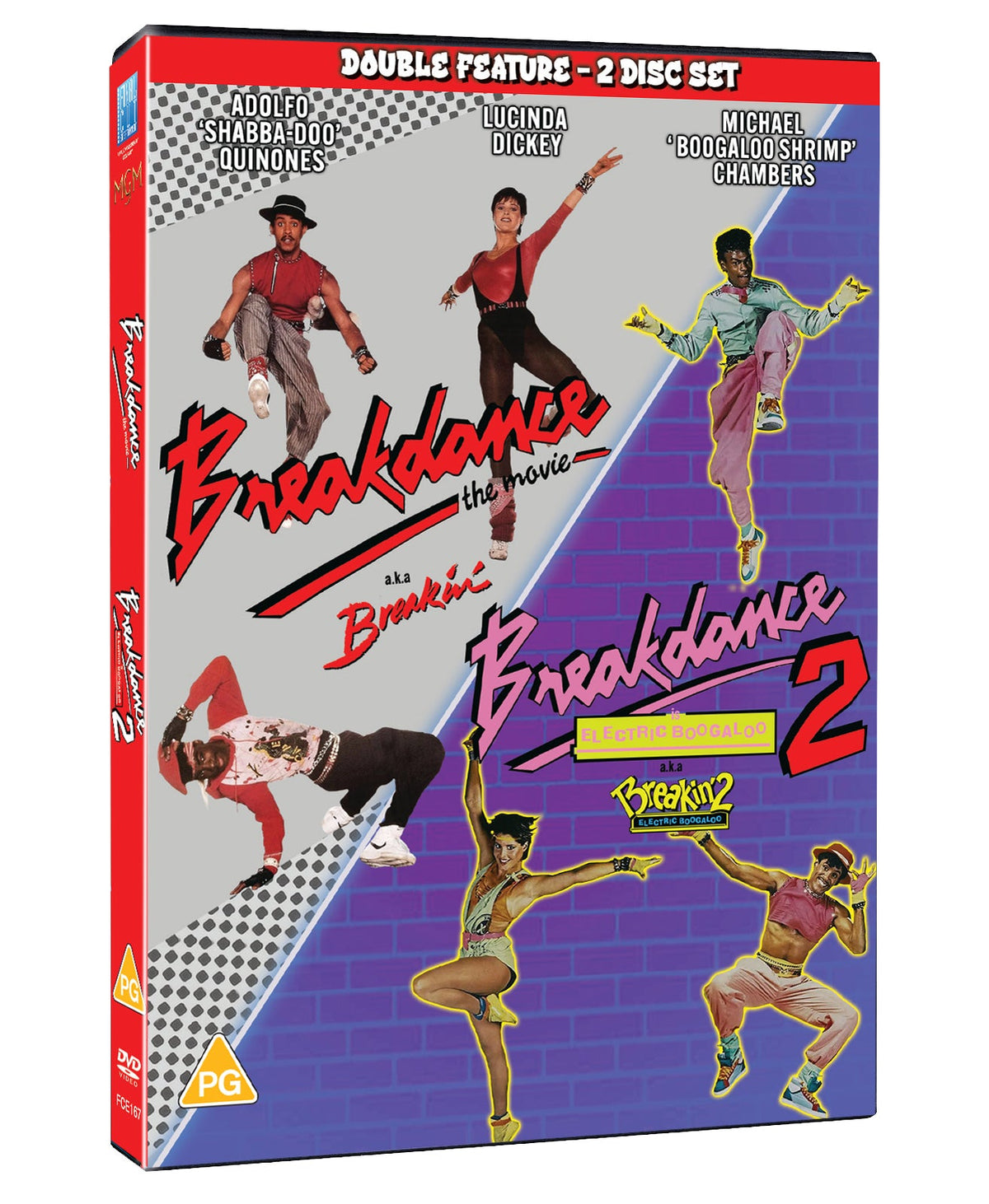 DVD cover for "Breakdance" and "Breakdance 2" featuring dancers in motion.
