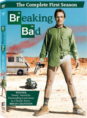 “Breaking Bad” Season 1 DVD cover featuring Walter White and an RV.