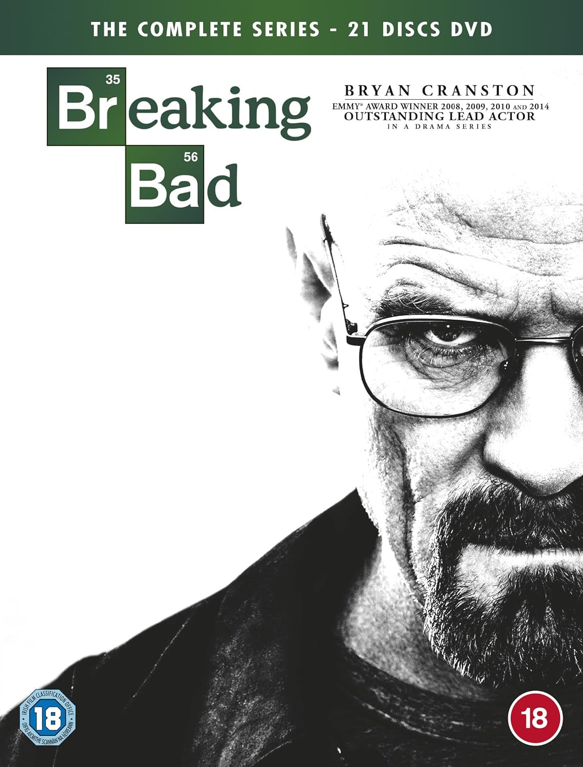 DVD box set featuring the Breaking Bad logo and cast portraits on the cover.