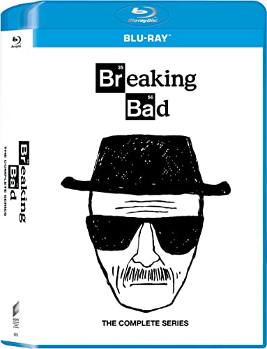 Breaking Bad Blu-ray cover featuring Walter White in hat and sunglasses.