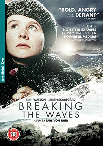 DVD cover art for Breaking the Waves featuring a woman in a winter hat.