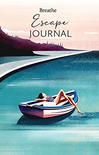 Journal cover with illustration of a woman relaxing in a small boat.