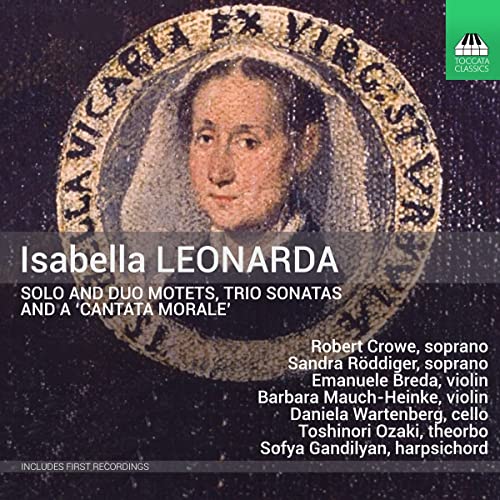 CD cover featuring a portrait of Isabella Leonarda with text listing performers and works.