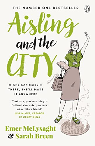 Book cover: “Aisling and the City” with illustrated woman in green.