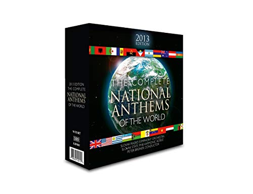 CD case for "The Complete National Anthems of the World" with a globe.