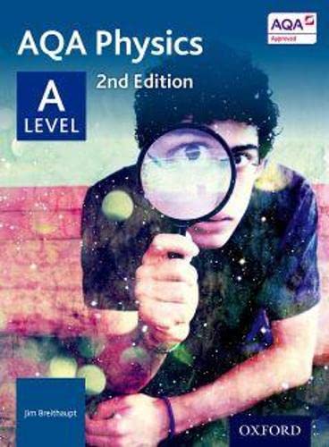 AQA Physics A Level textbook cover with a student and magnifying glass.