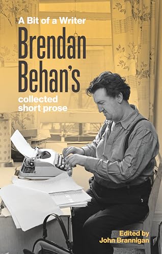 Book cover featuring a black and white photo of Brendan Behan using a typewriter.