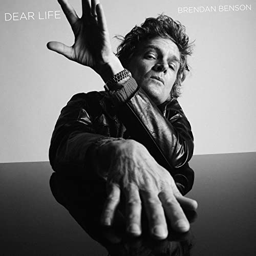 Black and white album cover featuring musician Brendan Benson in portrait.