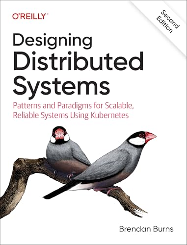 Book cover: "Designing Distributed Systems" with two birds on a branch.