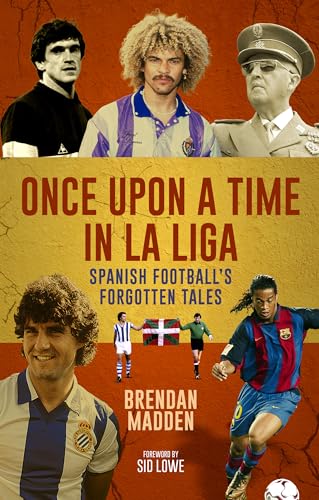 Book cover featuring portraits of various football players and historical figures on orange background.