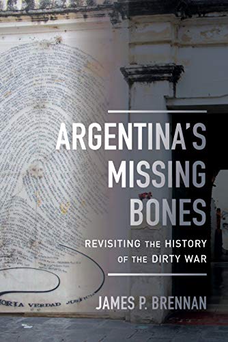 Book cover: "Argentina's Missing Bones" with a fingerprint and weathered building.
