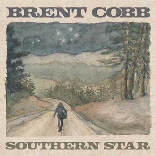 Brent Cobb's "Southern Star" CD cover: watercolor painting of a road and mountains.
