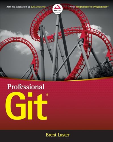 Book cover for "Professional Git" with a red rollercoaster image.