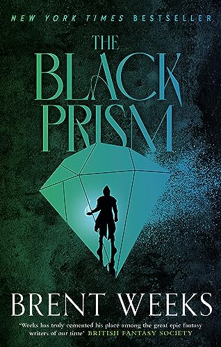 Book cover: "The Black Prism" by Brent Weeks, featuring a teal prism.