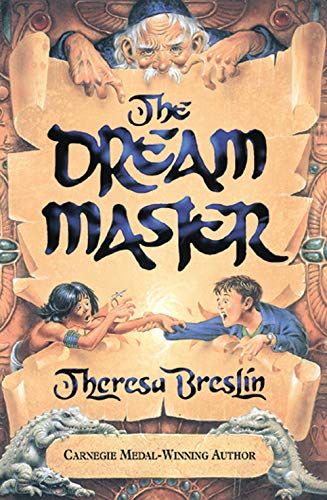 Book cover: "The Dream Master" with children, a wizard, and dragons.
