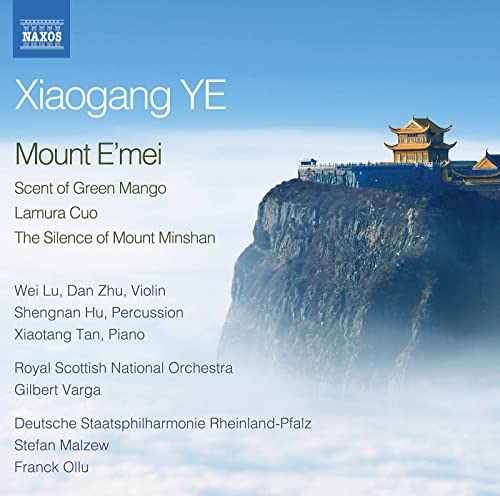 Album cover for Xiaogang Ye’s “Brethren” featuring a mountain temple.