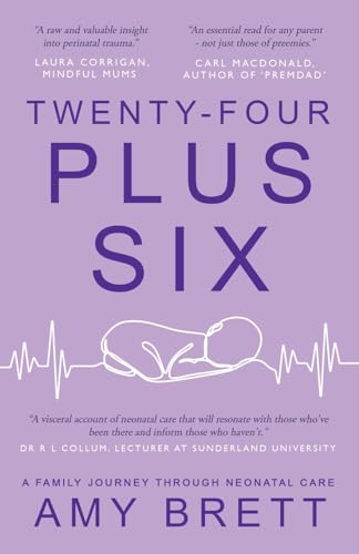 Book cover: purple background, white line drawing of a baby, heart monitor waves.