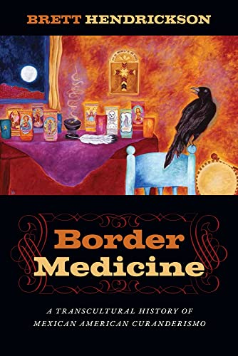Book cover with a raven, altar, and title "Border Medicine.