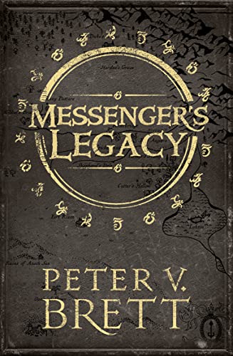 Book cover for Messenger's Legacy by Peter V. Brett with gold text and symbols.