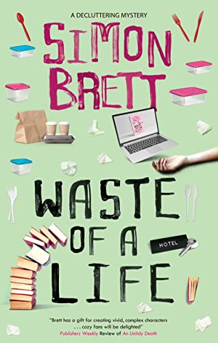 Book cover: “Waste of a Life” with scattered objects and a hand.