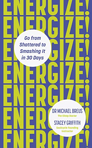 Book cover with repeated "ENERGIZE!" text and author names below.