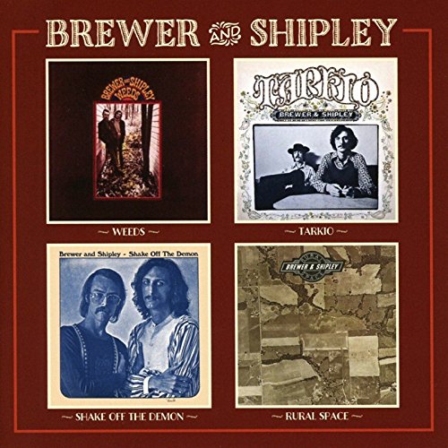 "CD compilation cover featuring four Brewer & Shipley album covers on a red background."