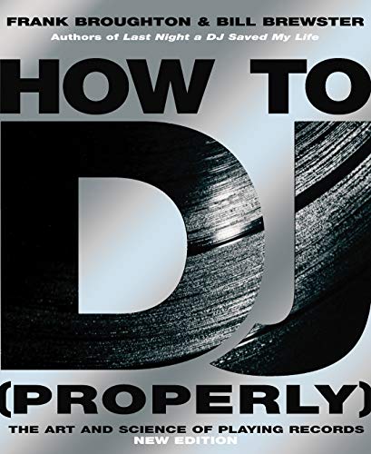 Book cover for How To DJ (Properly) featuring a vinyl record texture background.