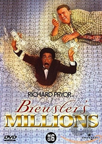 Richard Pryor and John Candy surrounded by money on the Brewster's Millions DVD cover.