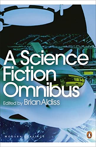 Book cover: "A Science Fiction Omnibus" with spaceship and dark space imagery.