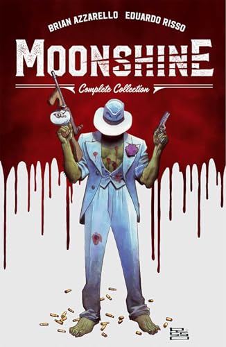 Comic book cover: a monster in a suit holding guns, red background.